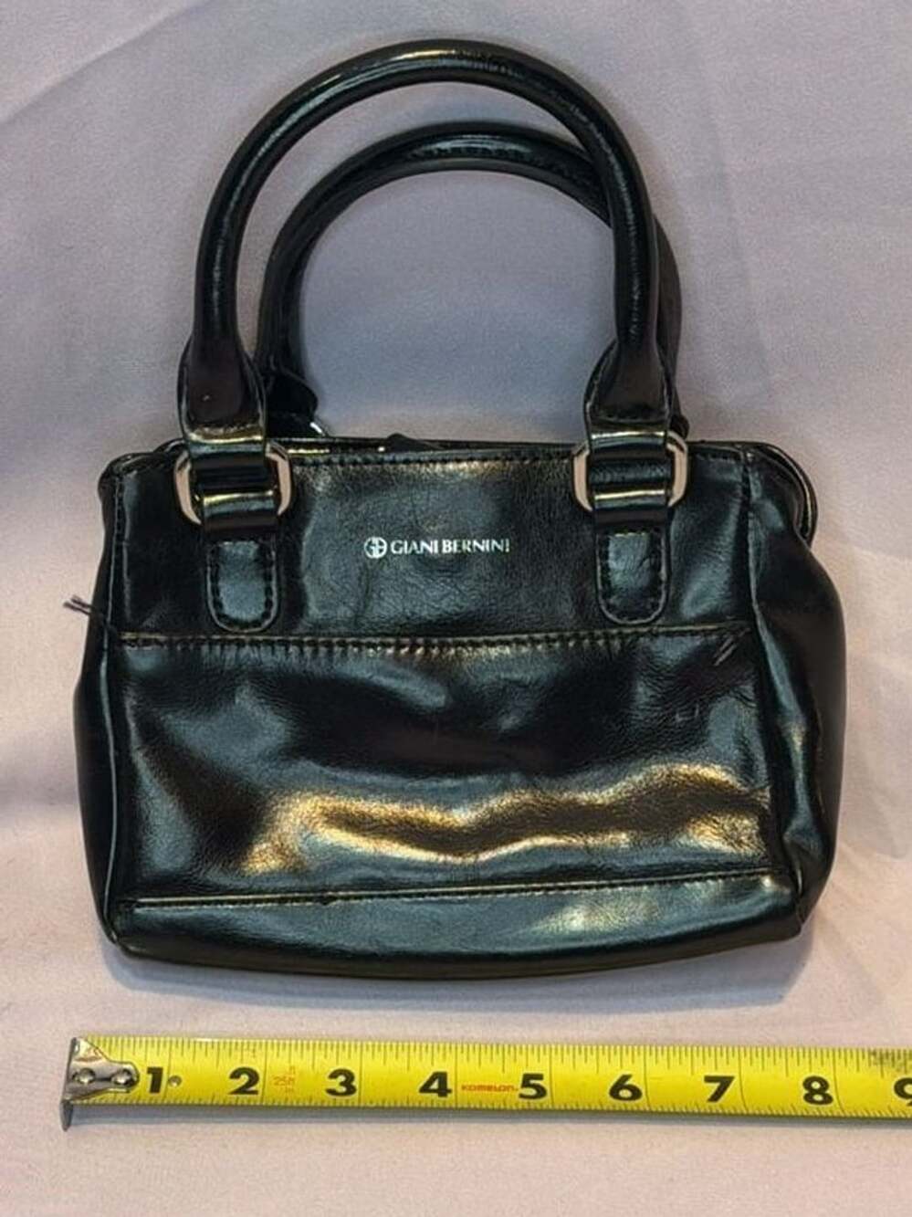 Giani Bernini Black Faux Leather Mini Handbag